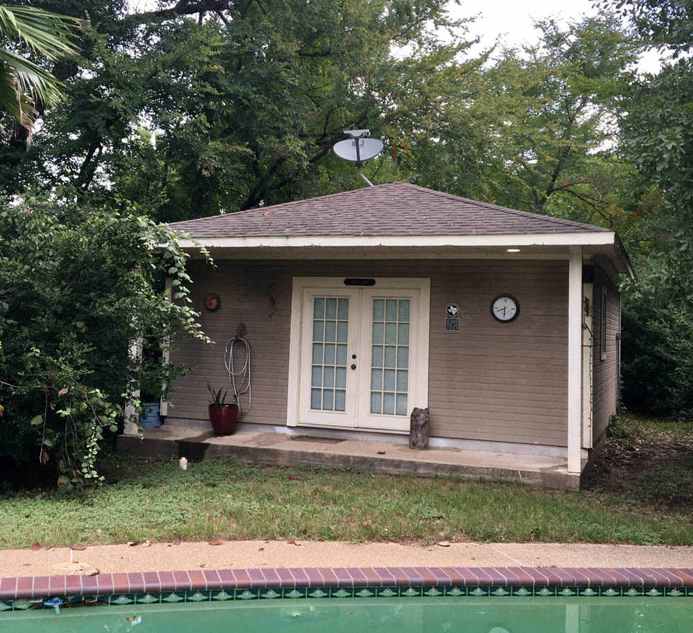 Outside view of poolhouse
