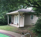 Outside poolhouse