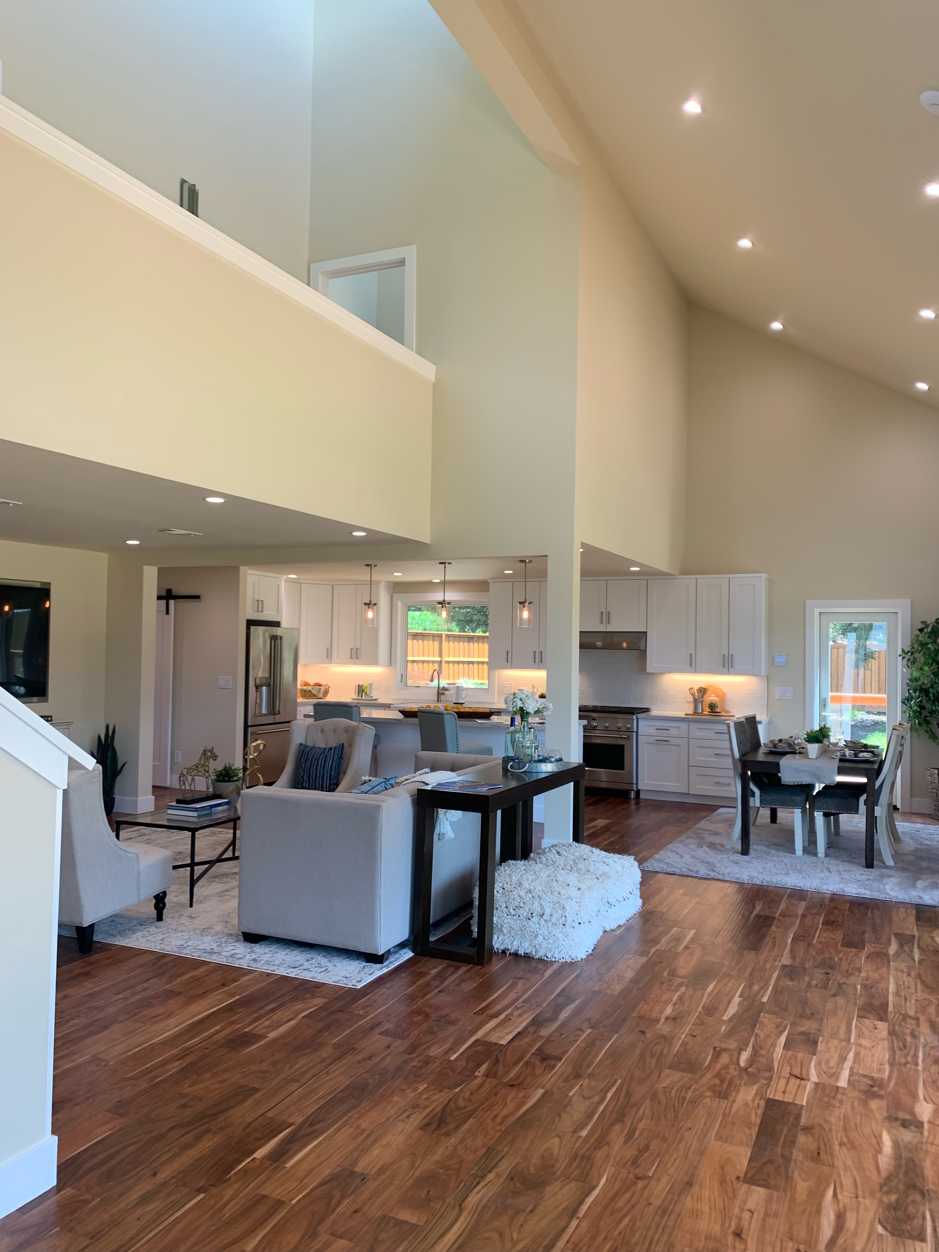 Great room kitchen dining area