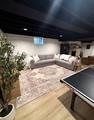 Basement sectional and tv